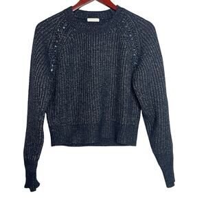 See by Chloe navy blue knitted sweater with beats sz S